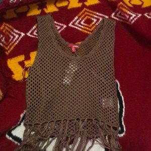 Crotchet vest brownish color never been worn
